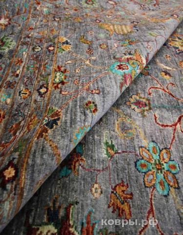 ковер ручной работы Шелковый Афганский ковер ручной работы Сhoubi (Чуби) 5.03x3.86 — фото 5