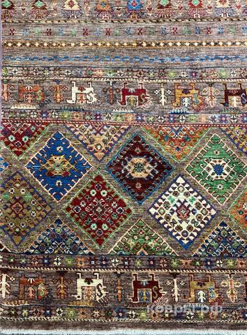 ковер ручной работы Шелковый Афганский ковер ручной работы Khurgin (Хурджин) 3.22x2.03 — фото 3