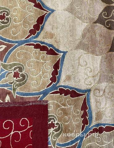 ковер ручной работы Китайский ковер ручной работы из шелка и шерсти 3.66x4.57 — фото 7