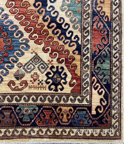 ковер ручной работы Шелковый Афганский ковер ручной работы Сhoubi (Чуби файн)  1.85x1.84 — фото 2