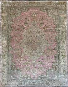 Индийский ковер ручной работы из шелка и шерсти 3.07x2.44