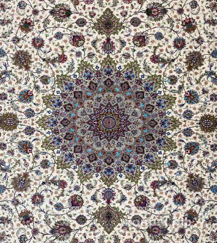 ковер ручной работы Шелковый Иранский ковер ручной работы Qum (Кум) 4.5x3.5 — фото 5