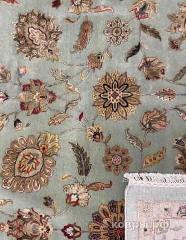 ковер ручной работы Индийский ковер ручной работы из шелка и шерсти 4.44x3.12 — фото 3