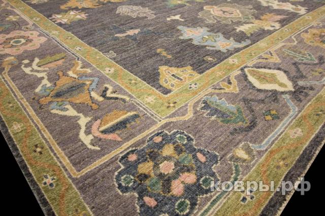 ковер ручной работы Шелковый Афганский ковер ручной работы Oushak (Ушак) 3.66x2.7 — фото 2