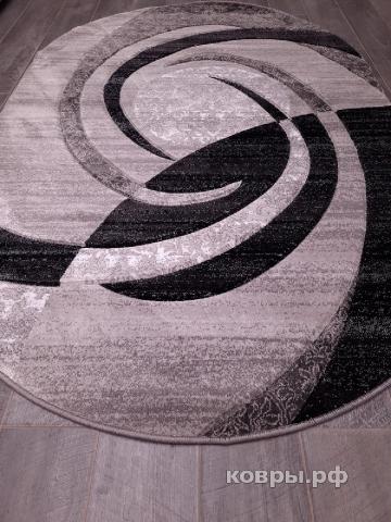 ковер Merinos Mega Carving d264 gray овал — фото 2