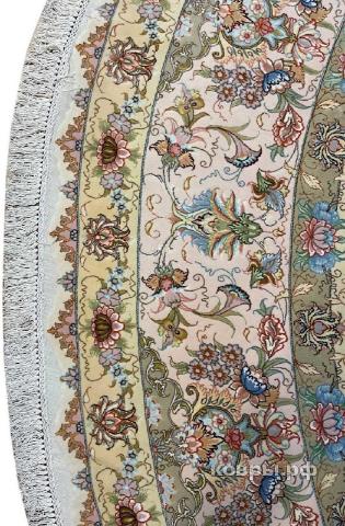 ковер ручной работы Иранский ковер ручной работы из шелка и шерсти Tabriz (Табриз) 4x4 — фото 4