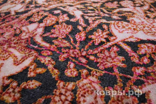 ковер ручной работы Индийский ковер ручной работы из шелка и шерсти 3.76x2.66 — фото 6