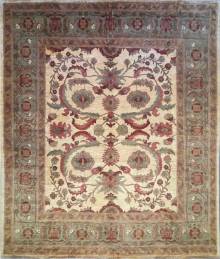 Шерстяной Афганский ковер ручной работы Oushak (Ушак) 3x3.55