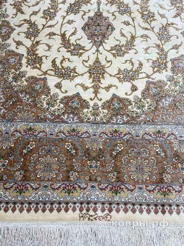 ковер ручной работы Шелковый Иранский ковер ручной работы Qum (Кум) 2.5x1.5 — фото 2