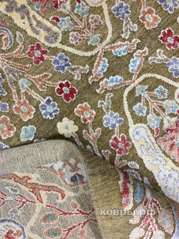 ковер ручной работы Индийский ковер ручной работы из шелка и шерсти 5.48x3.6 — фото 2