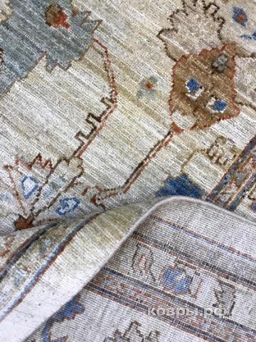 ковер ручной работы Афганский ковер ручной работы из шелка и шерсти Сhoubi Ziegler (Чуби зиглер) 4.11x3.01 — фото 5