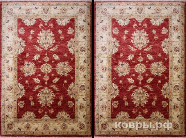 ковер ручной работы Афганский ковер ручной работы из шелка и шерсти Сhoubi Ziegler (Чуби зиглер) 1.44x1.03 — фото 2