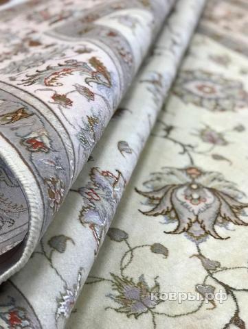 ковер ручной работы Иранский ковер ручной работы из шелка и шерсти Tabriz  (Табриз Авшан)  2.45x1.85 — фото 3