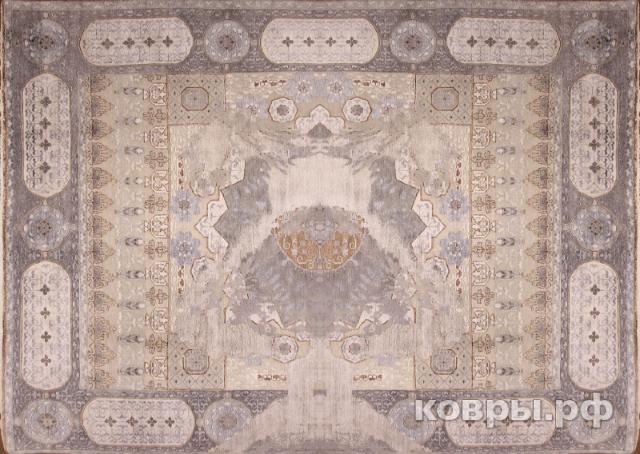 ковер ручной работы Индийский ковер ручной работы из шелка и шерсти 3.68x2.79