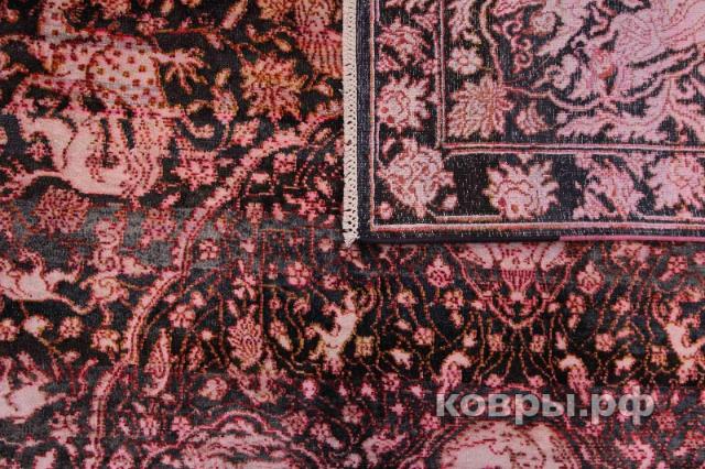 ковер ручной работы Индийский ковер ручной работы из шелка и шерсти 3.76x2.66 — фото 7