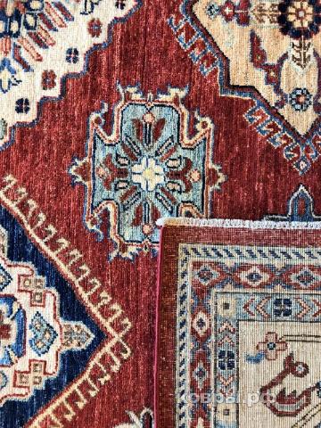 ковер ручной работы Шелковый Афганский ковер ручной работы Kazakh (Казах) 3.95x2.97 — фото 2