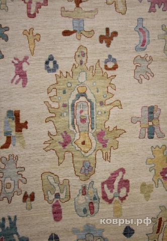 ковер ручной работы Шелковый Афганский ковер ручной работы Oushak (Ушак) 4.25x3.08 — фото 2