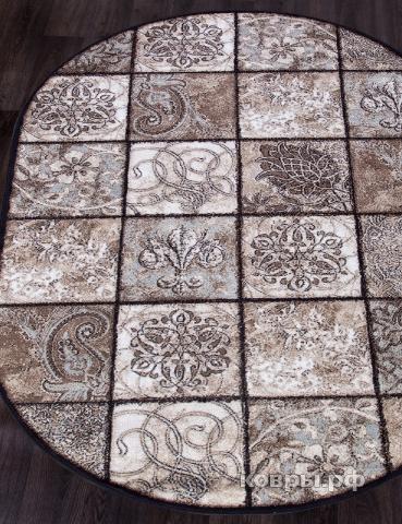 ковер Merinos Valencia Deluxe d328 BROWN Овал — фото 3