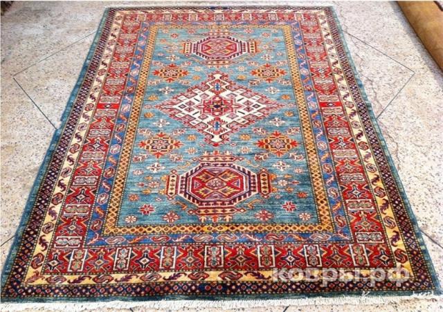 ковер ручной работы Афганский ковер ручной работы Казах 1.51x2.13м — фото 2