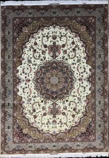 Иранский ковер ручной работы из шелка и шерсти Tabriz (Табриз Шива) 3.5x2.5