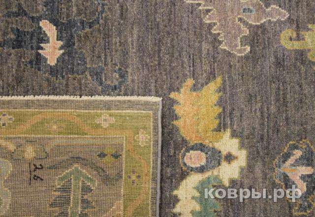ковер ручной работы Шелковый Афганский ковер ручной работы Oushak (Ушак) 3.66x2.7 — фото 4