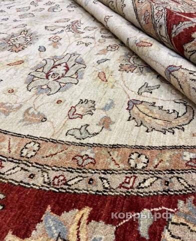 ковер ручной работы Афганский ковер ручной работы из шелка и шерсти Сhoubi (Чуби) 3.4x3.41 — фото 4