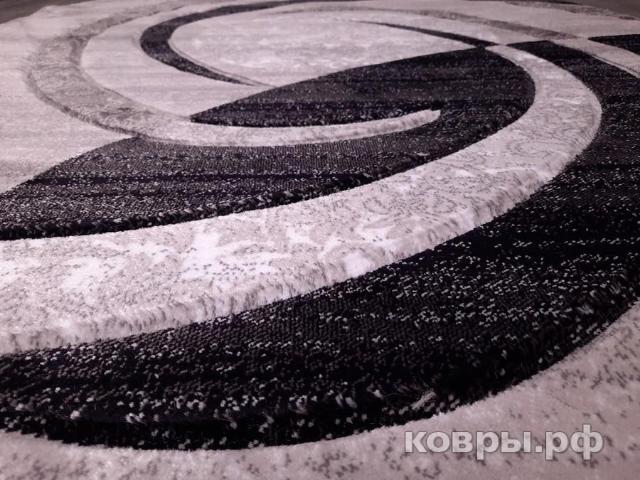 ковер Merinos Mega Carving d264 gray овал — фото 4