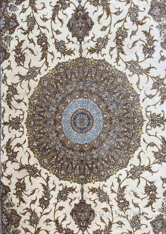 ковер ручной работы Шелковый Иранский ковер ручной работы Qum (Кум) 2.5x1.5 — фото 3