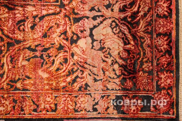 ковер ручной работы Индийский ковер ручной работы из шелка и шерсти 3.76x2.66 — фото 8