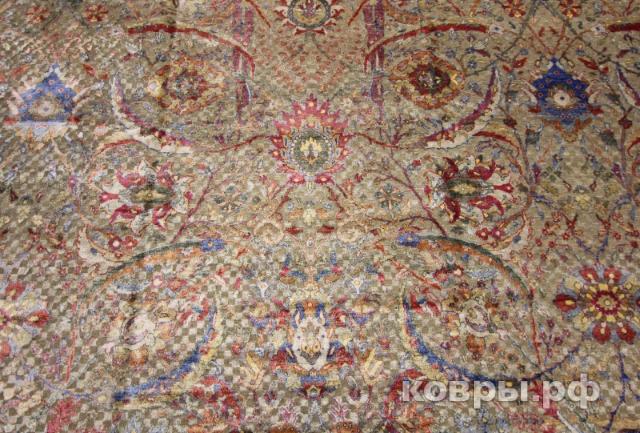 ковер ручной работы Индийский ковер ручной работы из шелка и шерсти Bidjar (Биджар) 5.37x3.48 — фото 7