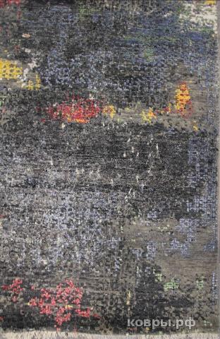 ковер ручной работы Индийский ковер ручной работы из шелка и шерсти 2x1.4 — фото 4