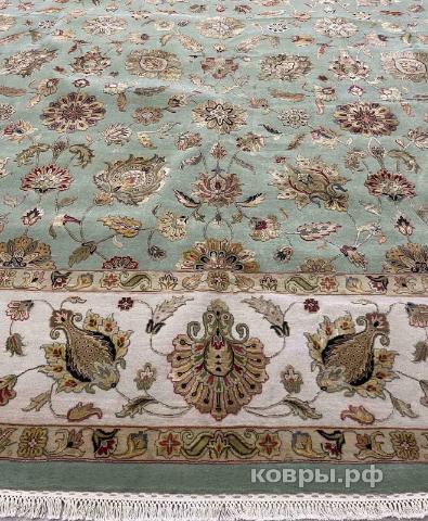 ковер ручной работы Индийский ковер ручной работы из шелка и шерсти 4.44x3.12 — фото 4