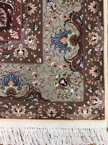 ковер ручной работы Иранский ковер ручной работы из шелка и шерсти Tabriz (Табриз Шива) 3.5x2.5 — фото 2