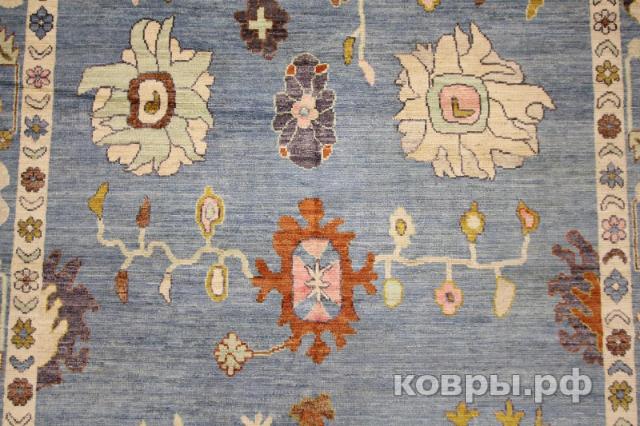 ковер ручной работы Шелковый Афганский ковер ручной работы Oushak (Ушак) 3.8x2.73 — фото 2