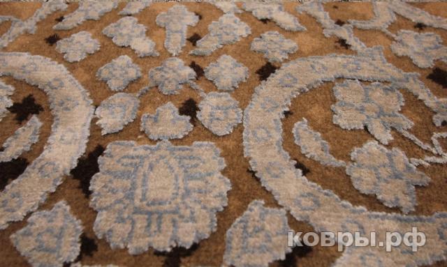 ковер ручной работы Индийский ковер ручной работы из шелка и шерсти 3.01x2.43 — фото 3