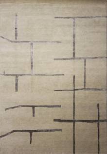 Индийский ковер ручной работы из шелка и шерсти 2.53x2