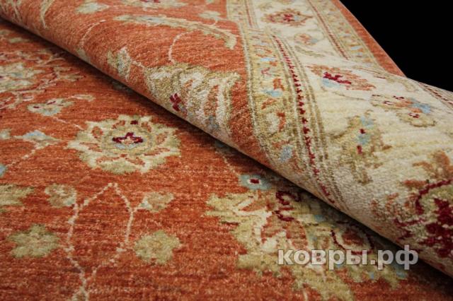 ковер ручной работы Шелковый Афганский ковер ручной работы Сhoubi Ziegler (Чуби зиглер) 2.51x1.69 — фото 4