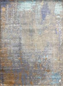 Индийский ковер ручной работы из шелка и шерсти 3.73x2.81