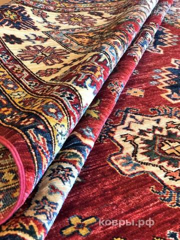 ковер ручной работы Шелковый Афганский ковер ручной работы Kazakh (Казах) 3.44x2.39 — фото 2