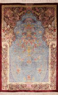 Шелковый Китайский ковер ручной работы Hereke (Хереке) 2.04x1.35