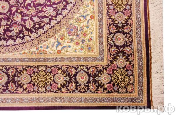 ковер ручной работы Шелковый Иранский ковер ручной работы Qum (Кум) 1.58x2.42 — фото 3