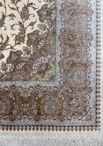 ковер ручной работы Шелковый Иранский ковер ручной работы Qum (Кум) 2.5x1.5 — фото 5