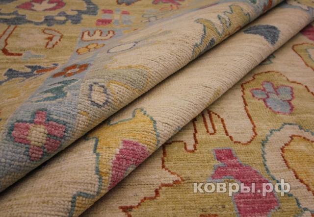 ковер ручной работы Шелковый Афганский ковер ручной работы Oushak (Ушак) 4.25x3.08 — фото 5