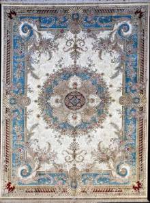 Шелковый Китайский ковер ручной работы 3.68x2.78