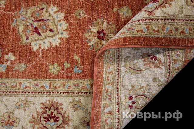 ковер ручной работы Шелковый Афганский ковер ручной работы Сhoubi Ziegler (Чуби зиглер) 2.51x1.69 — фото 5