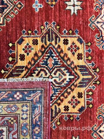 ковер ручной работы Шелковый Афганский ковер ручной работы Kazakh (Казах) 3.44x2.39 — фото 3