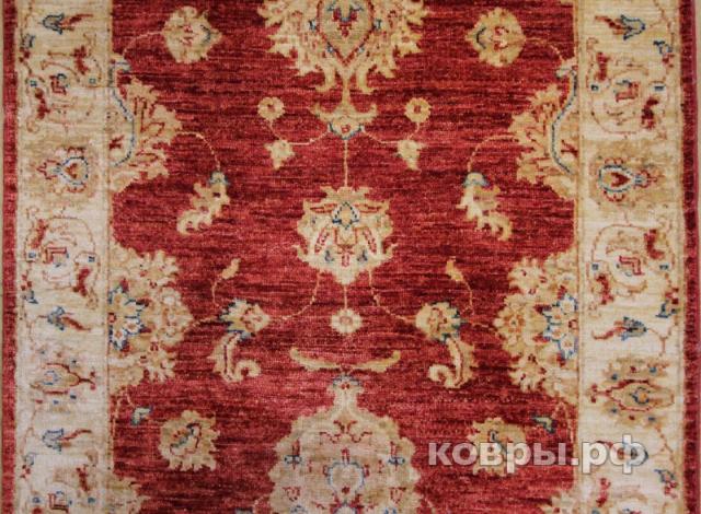 ковер ручной работы Афганский ковер ручной работы из шелка и шерсти Сhoubi Ziegler (Чуби зиглер) 1.83x0.77 — фото 2