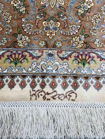 ковер ручной работы Шелковый Иранский ковер ручной работы Qum (Кум) 2.5x1.5 — фото 6