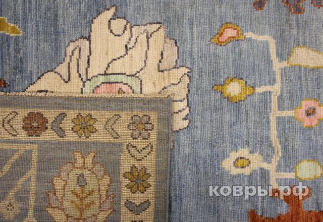 ковер ручной работы Шелковый Афганский ковер ручной работы Oushak (Ушак) 3.8x2.73 — фото 4