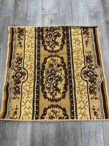 Коврик № 1299,светло-коричневый,размер 1,1 на 1,1 метра